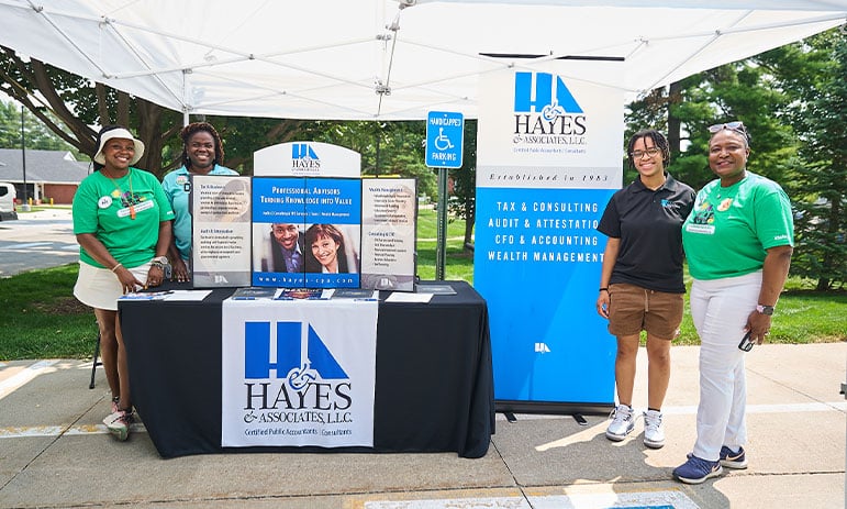 Community service -Hayes CPA's stand